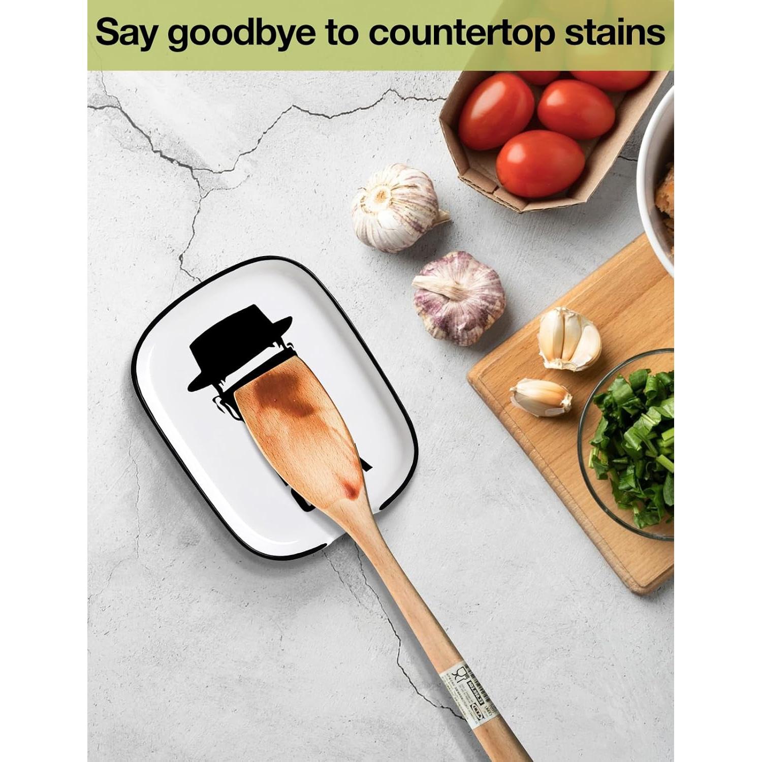 Reposa Cucharas de Cerámica PWHINGN 14.73x11.37 cm Blanco