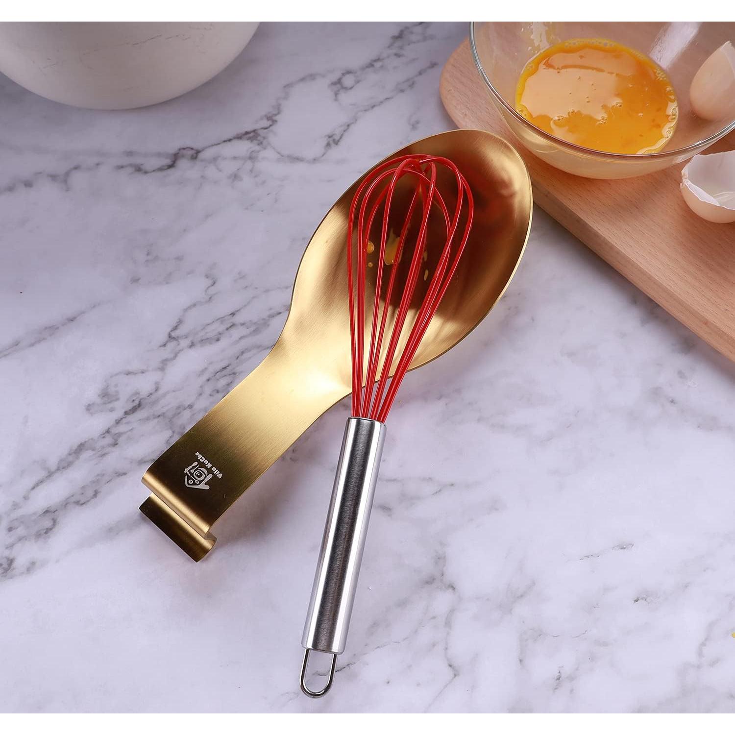 Soporte de Cuchara de Acero Inoxidable Vila Kuche Oro 2pcs