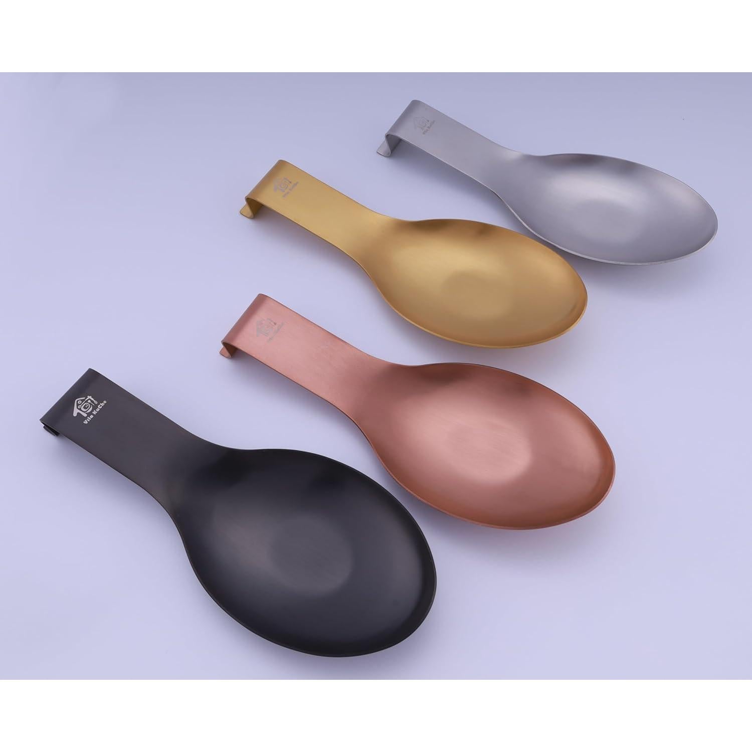 Soporte de Cuchara de Acero Inoxidable Vila Kuche Oro 2pcs