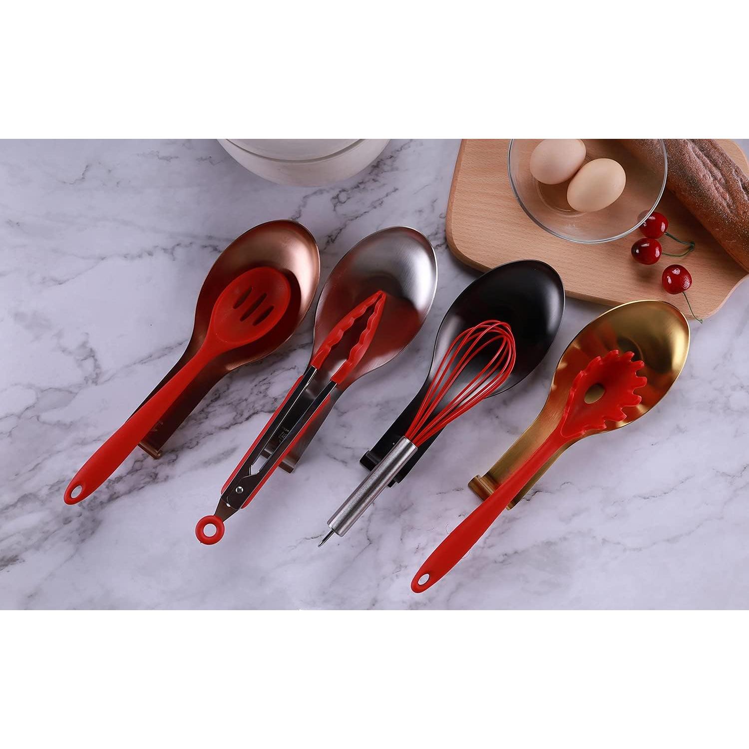 Soporte de Cuchara de Acero Inoxidable Vila Kuche Oro 2pcs