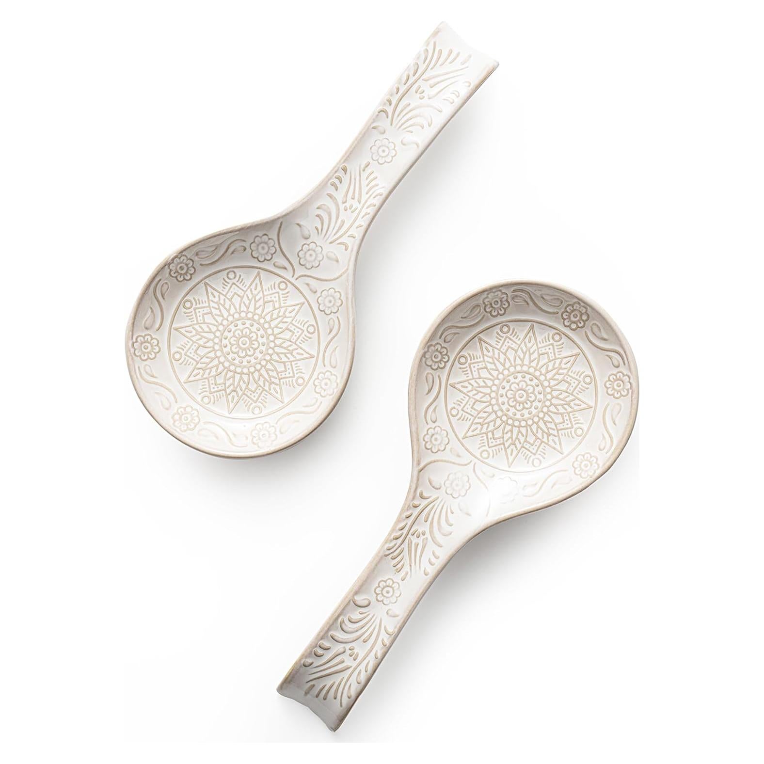 Juego de Soportes para Cucharas Cerámica Mikigey 22.86 cm Blanco