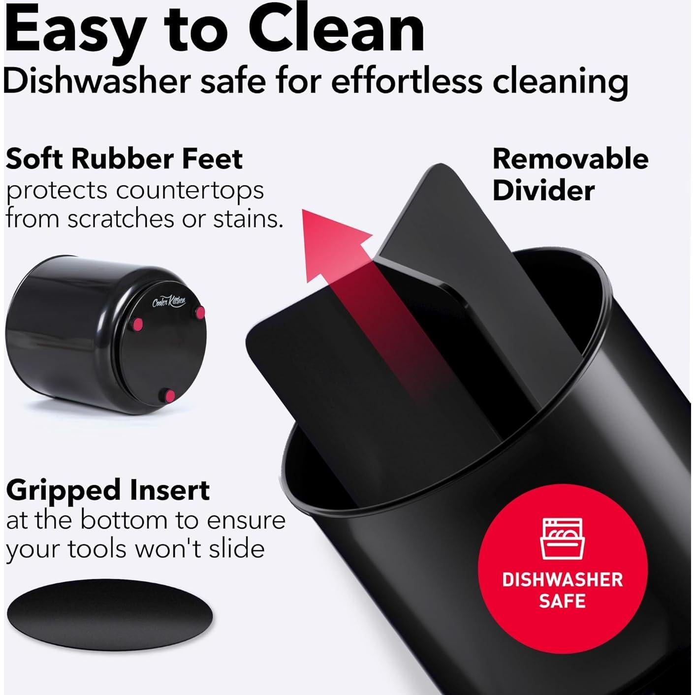 Soporte para Utensilios de Cocina Cooler Kitchen Negro 17.78 cm