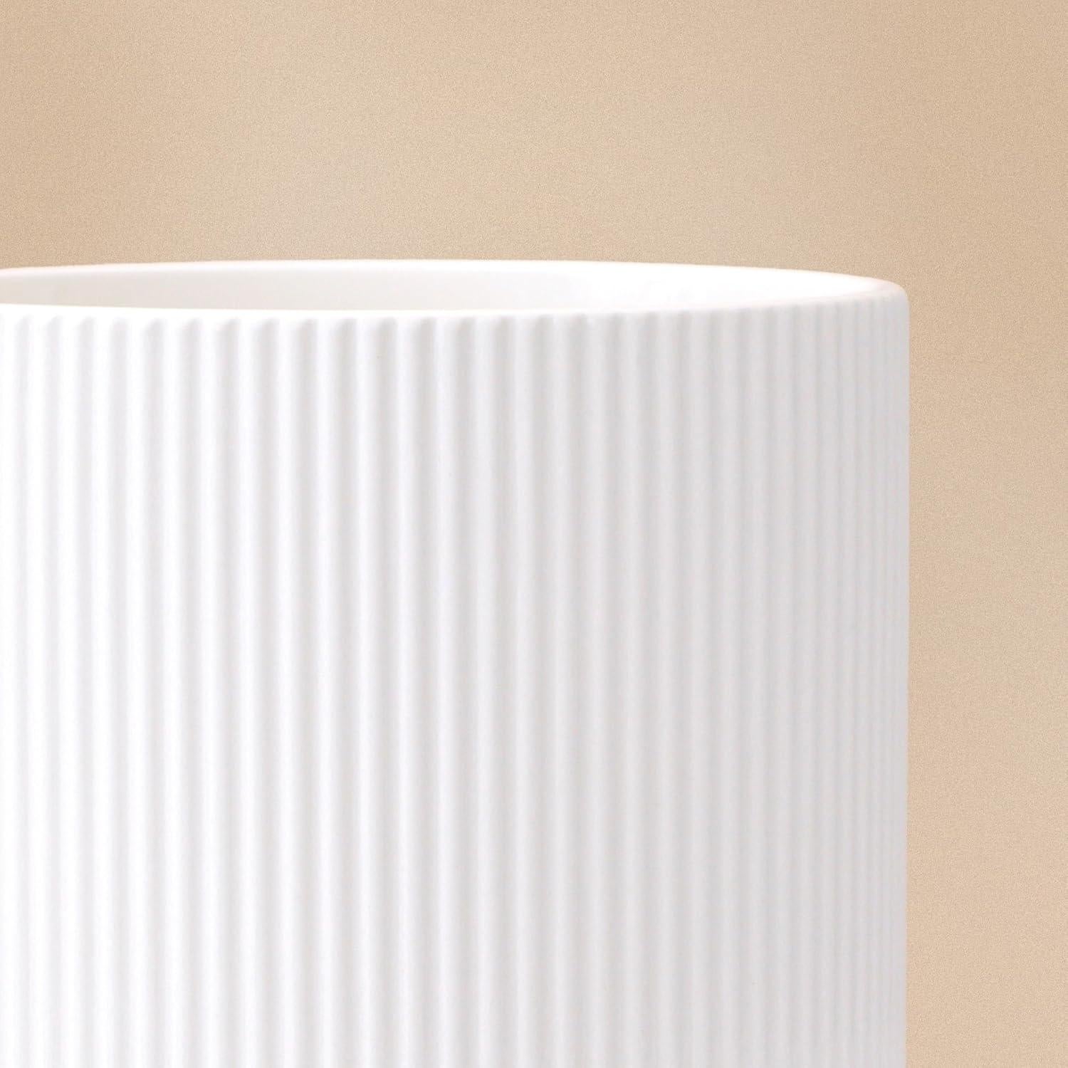 Porta Utensilios de Cerámica Blanca Styled Settings - Juego 2 Piezas