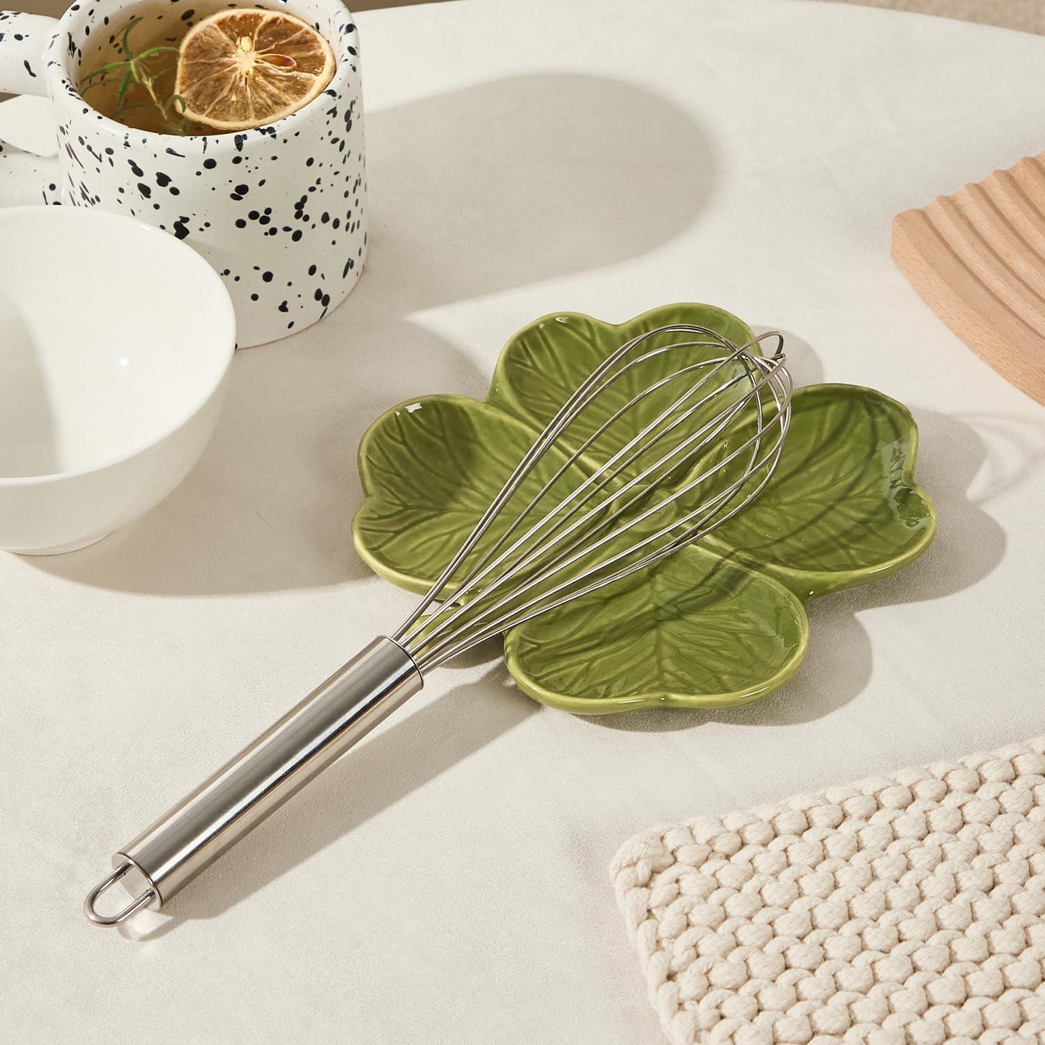 Soporte de Cuchara de Cerámica Dneuoir Trébol Verde 16x16.5cm