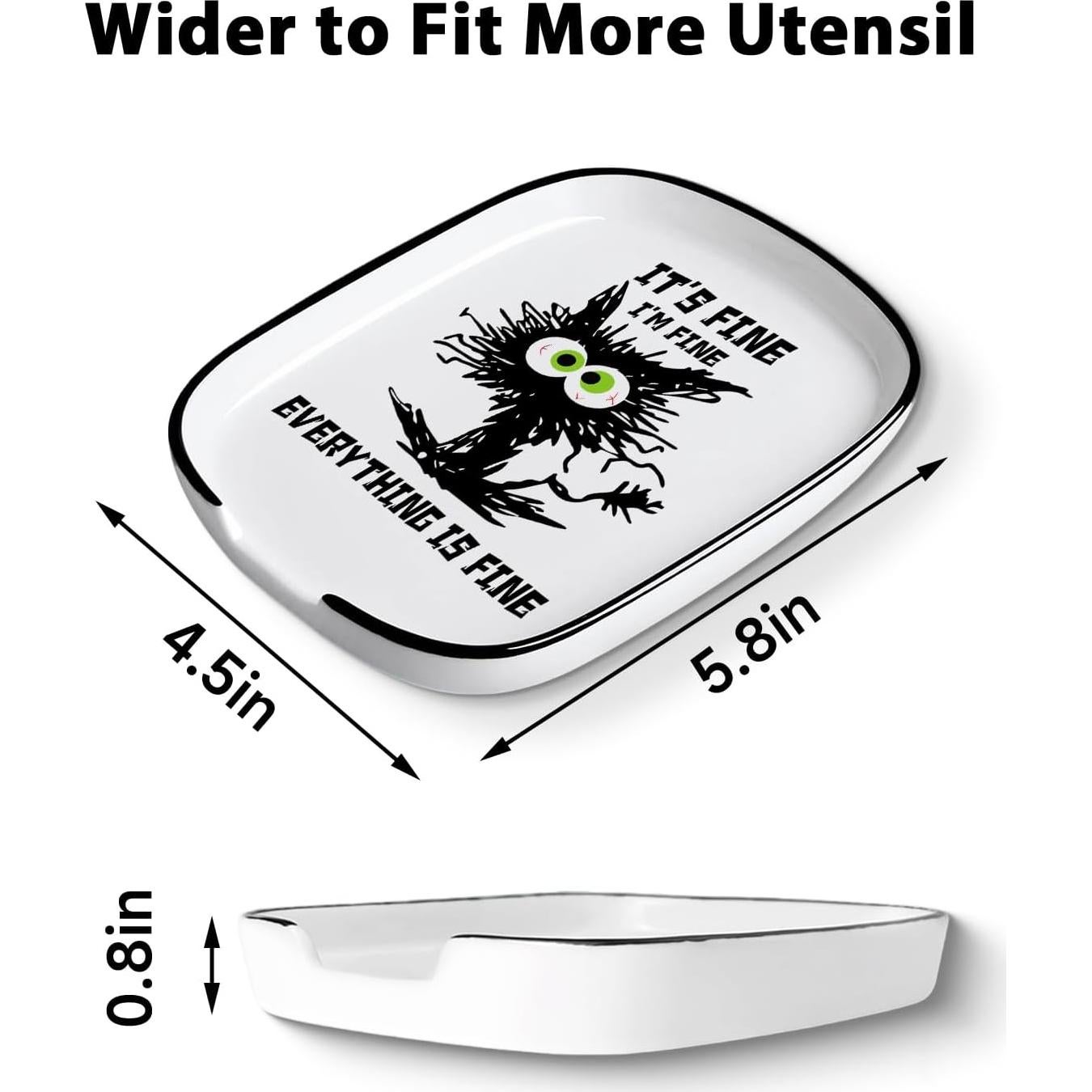 Soporte de Cerámica para Utensilios de Cocina MBRUH Gato