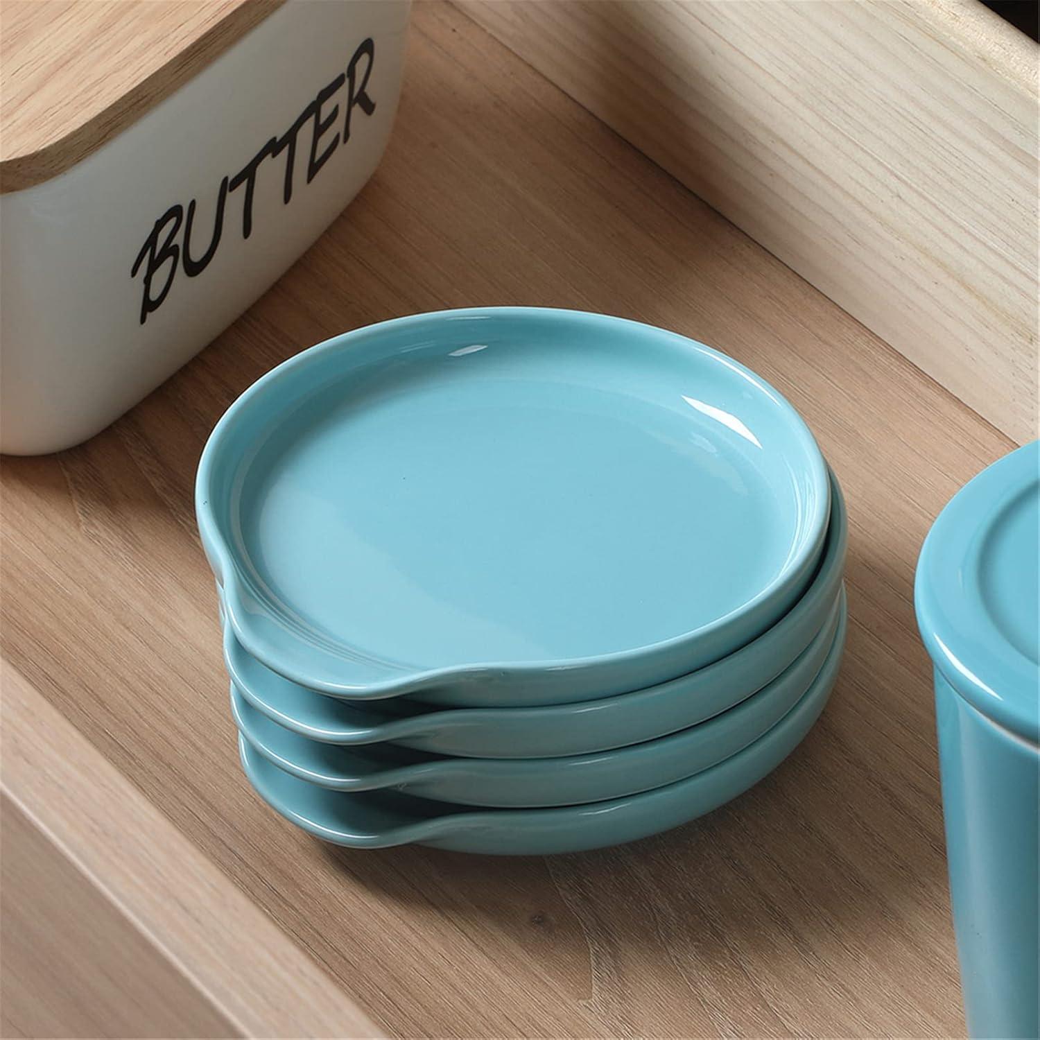 Soporte para cuchara de cerámica GDCZ turquesa apto lavavajillas