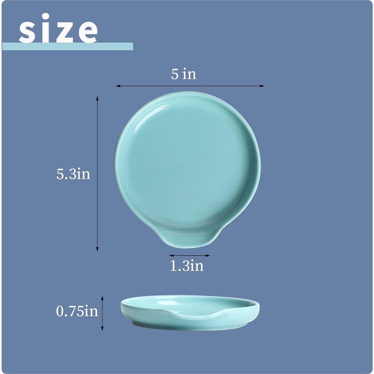 Soporte para cuchara de cerámica GDCZ turquesa apto lavavajillas