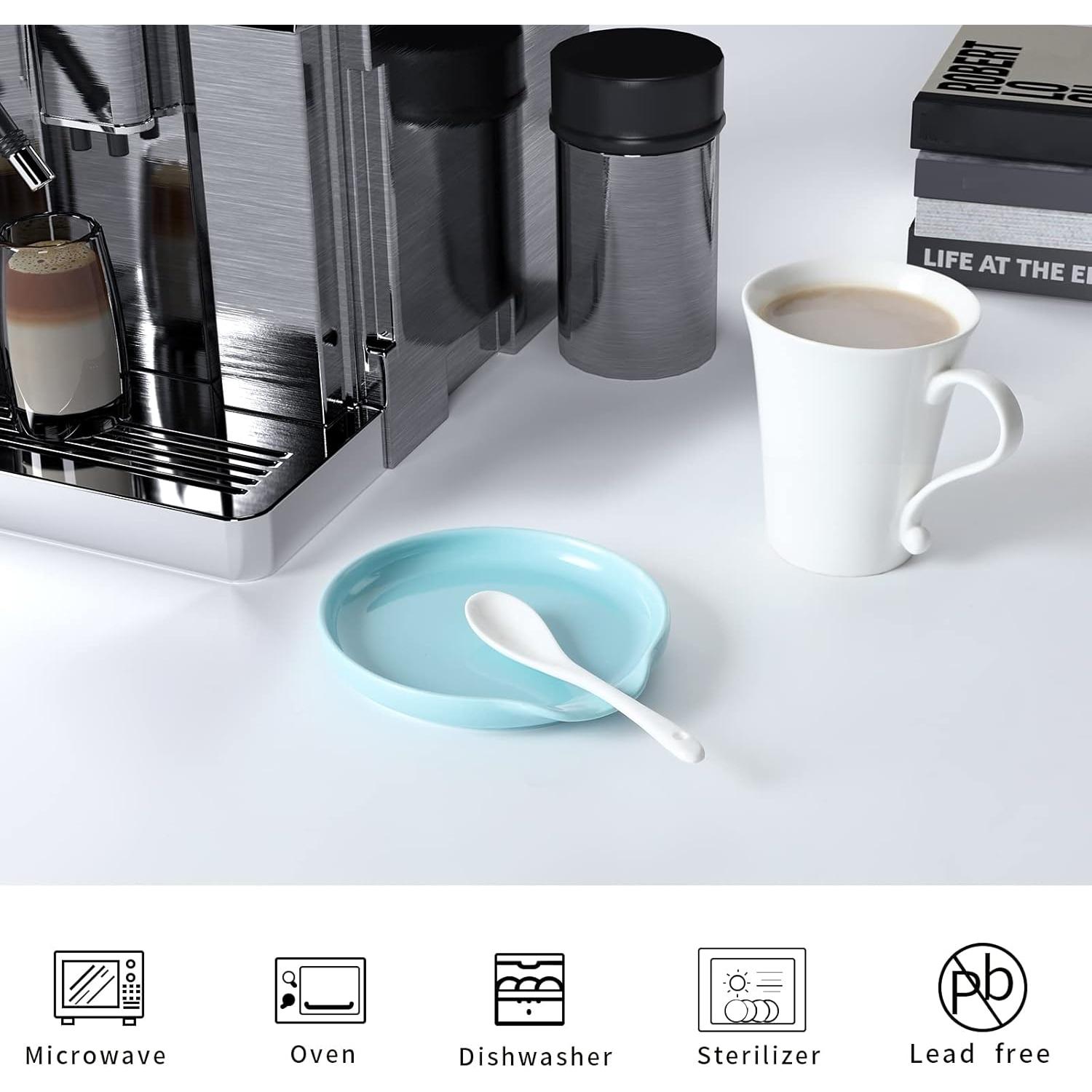 Soporte para cuchara de cerámica GDCZ turquesa apto lavavajillas