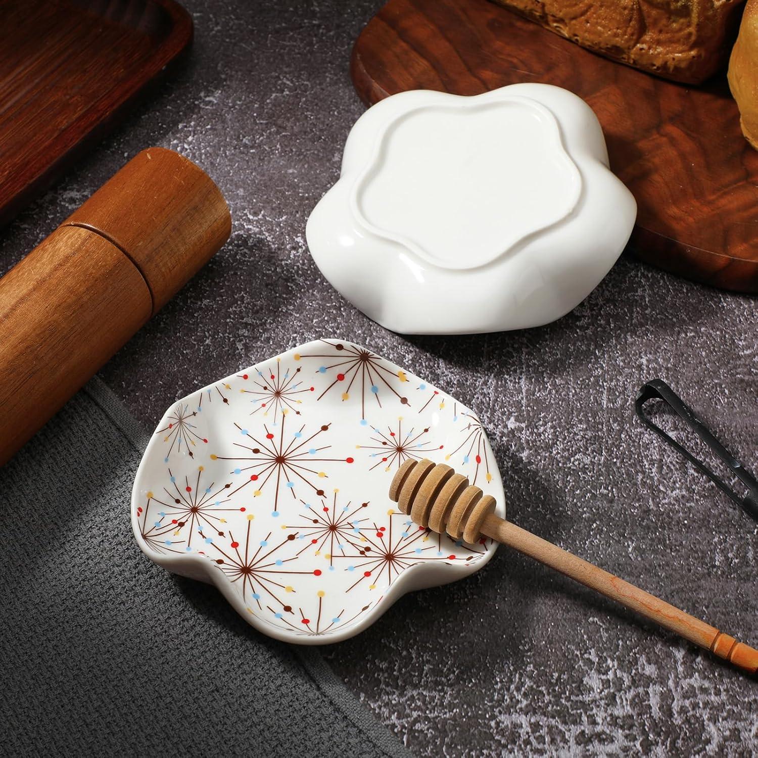 Soporte para Cucharas de Cerámica Honeydak 13.21 cm Amarillo