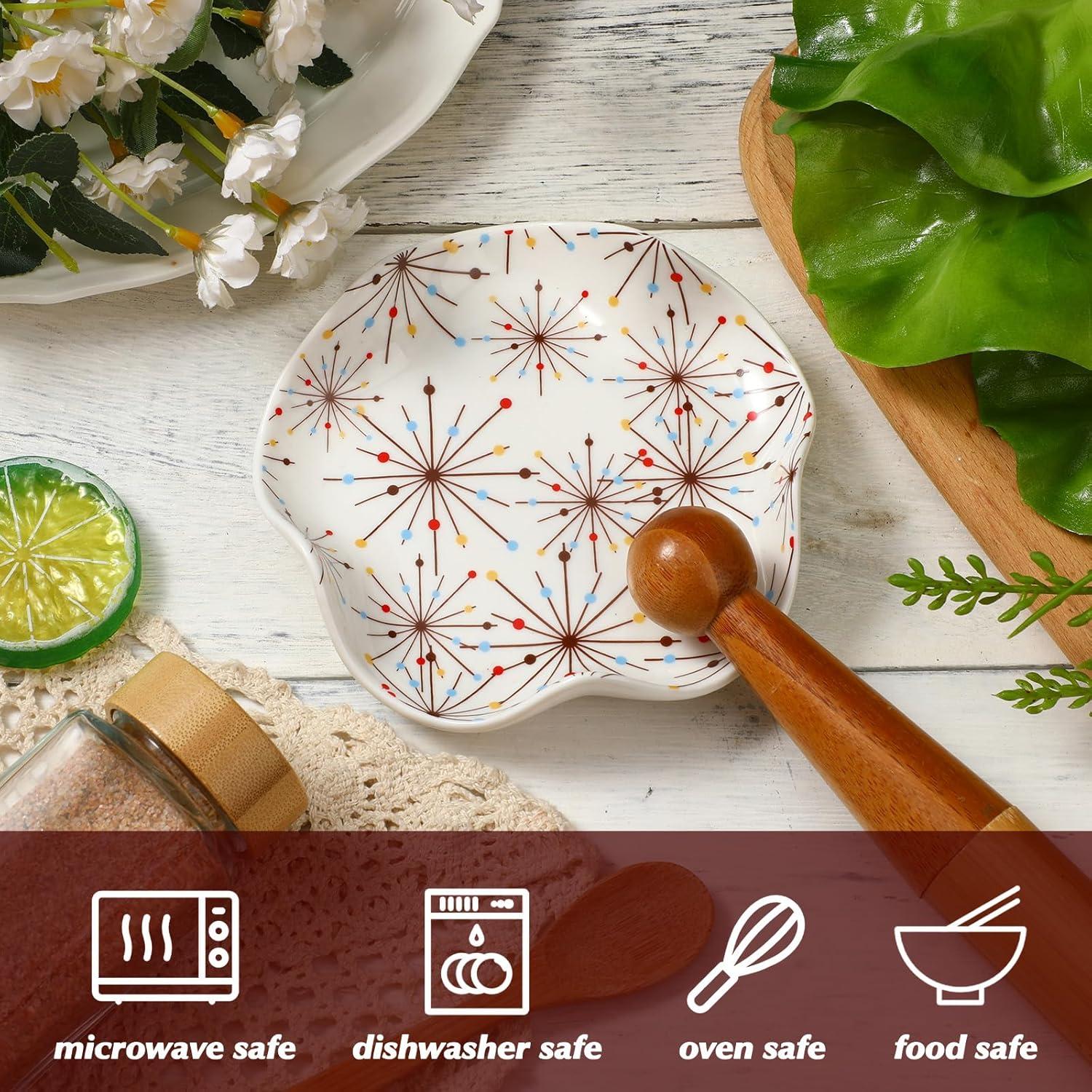 Soporte para Cucharas de Cerámica Honeydak 13.21 cm Amarillo