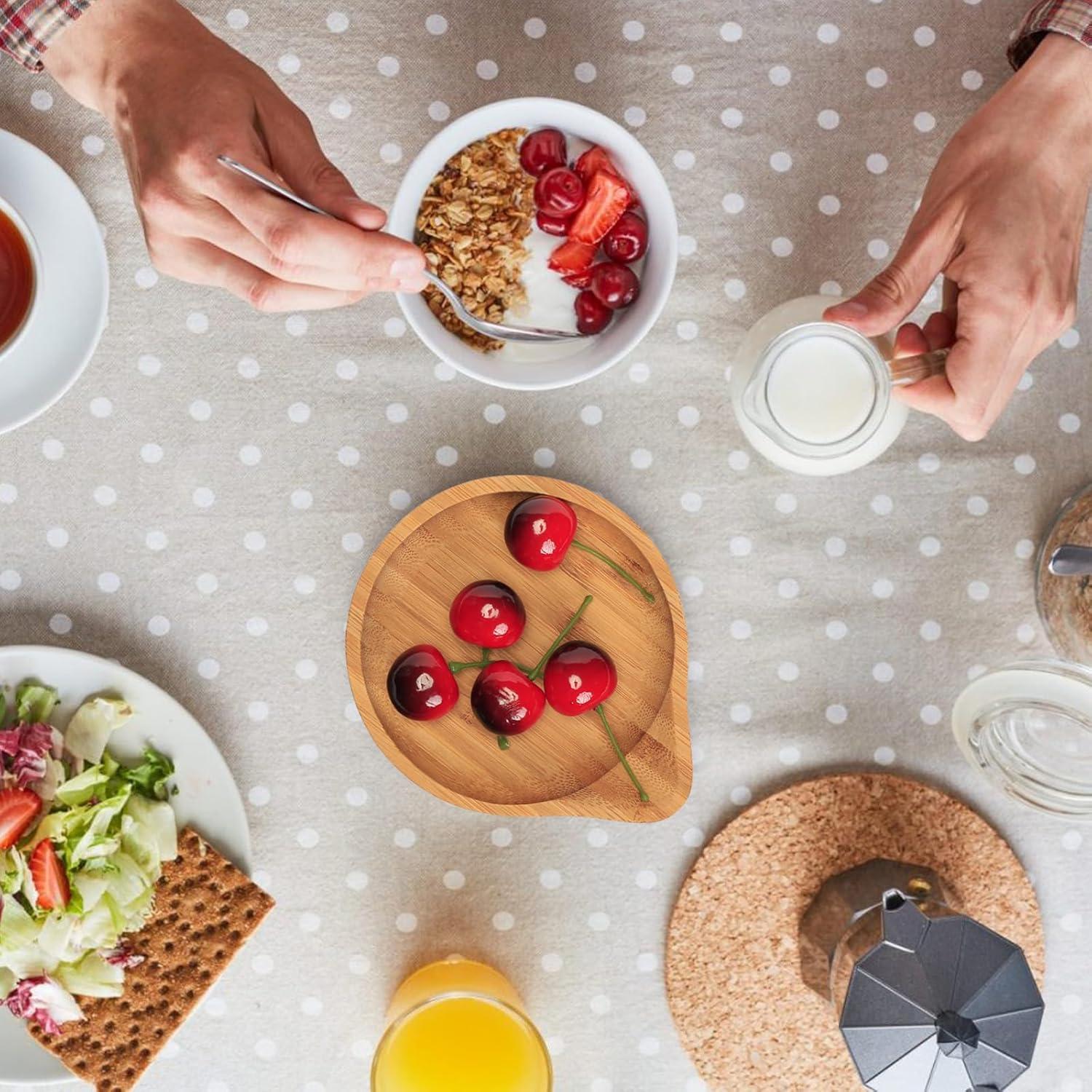 Soporte Redondo para Cucharas ZTHapwa de Bambú 11.4 cm