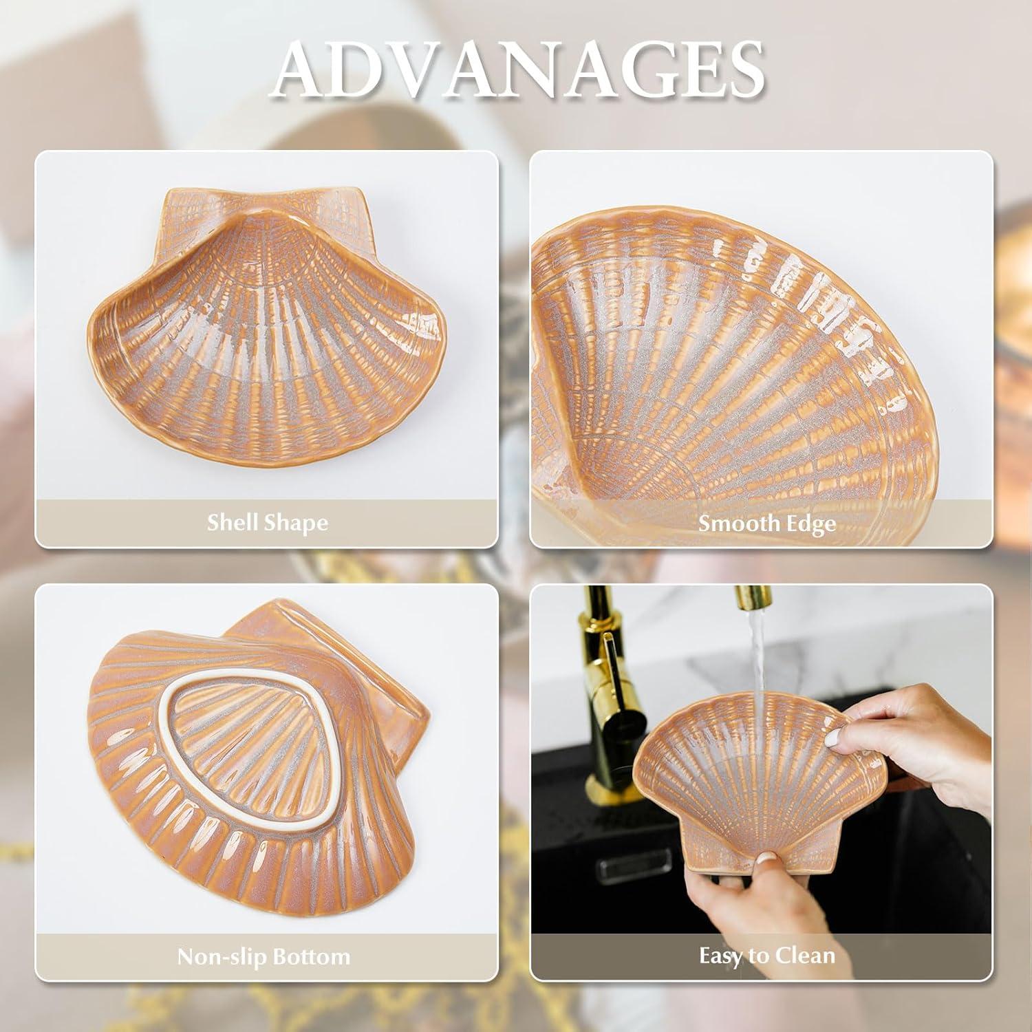 Soporte para cuchara de cerámica Pretty Jolly concha 15cm