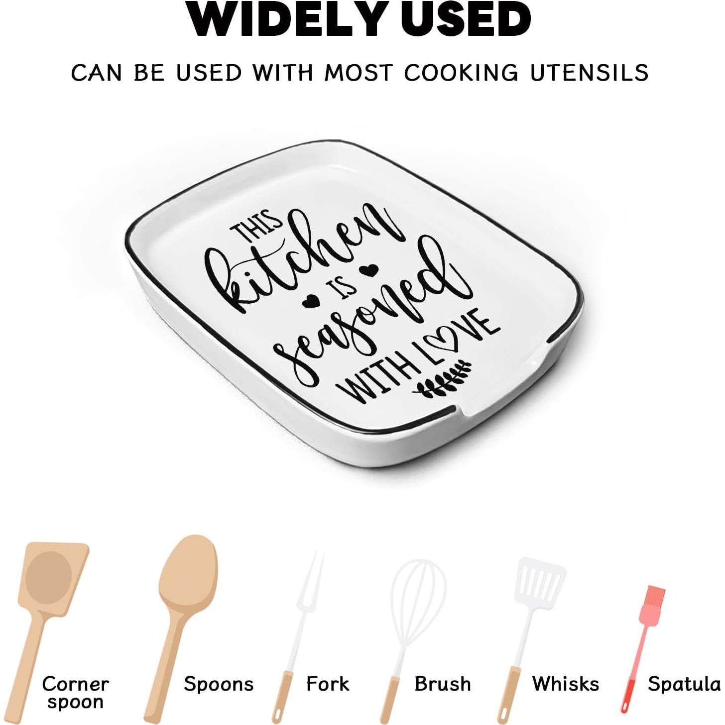 Soporte para Cucharas de Cerámica Msyueos 14.7x11.4cm Con Amor