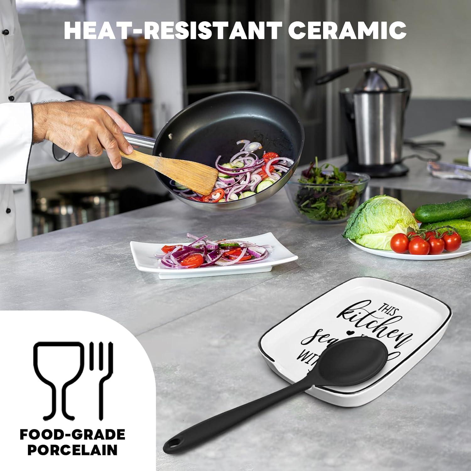 Soporte para Cucharas de Cerámica Msyueos 14.7x11.4cm Con Amor