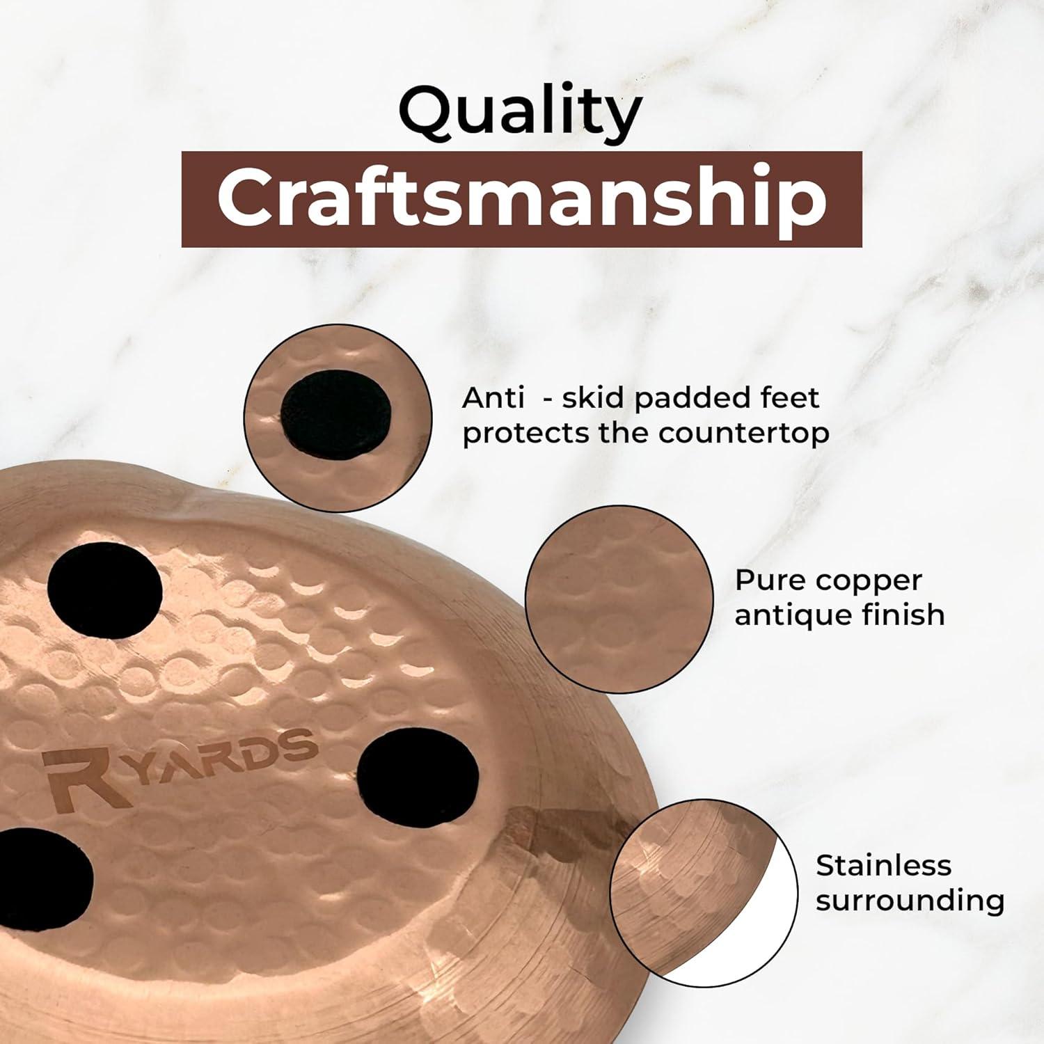 Soporte de Cuchara de Cobre RYARDS - Paquete de 2 Utensilios