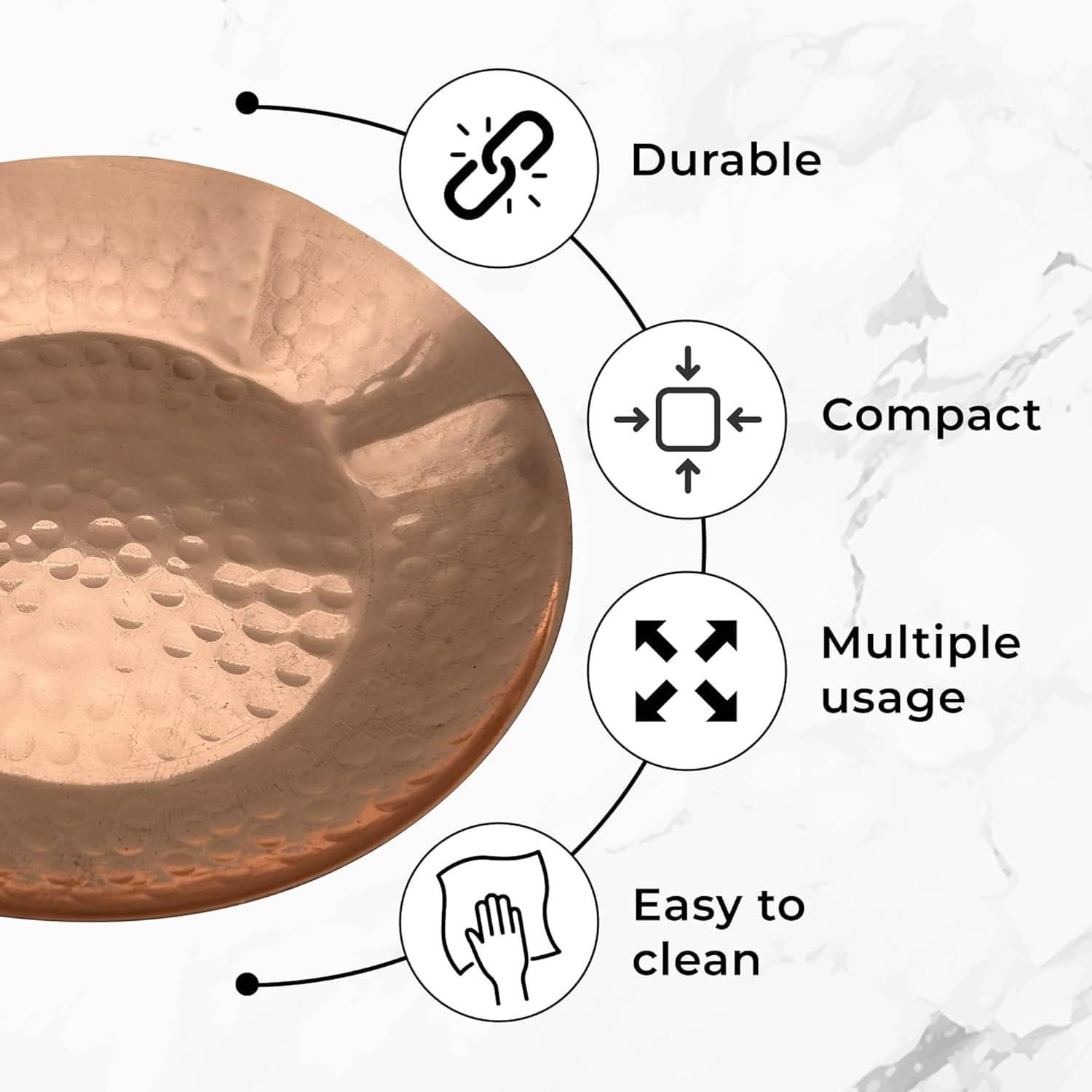 Soporte de Cuchara de Cobre RYARDS - Paquete de 2 Utensilios