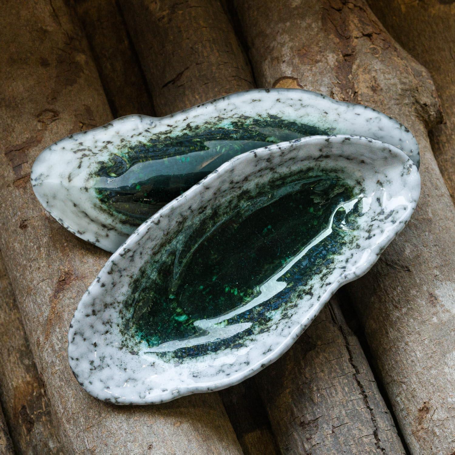 Reposapucheros Cerámico Grande QIZUN en Forma de Concha Plata