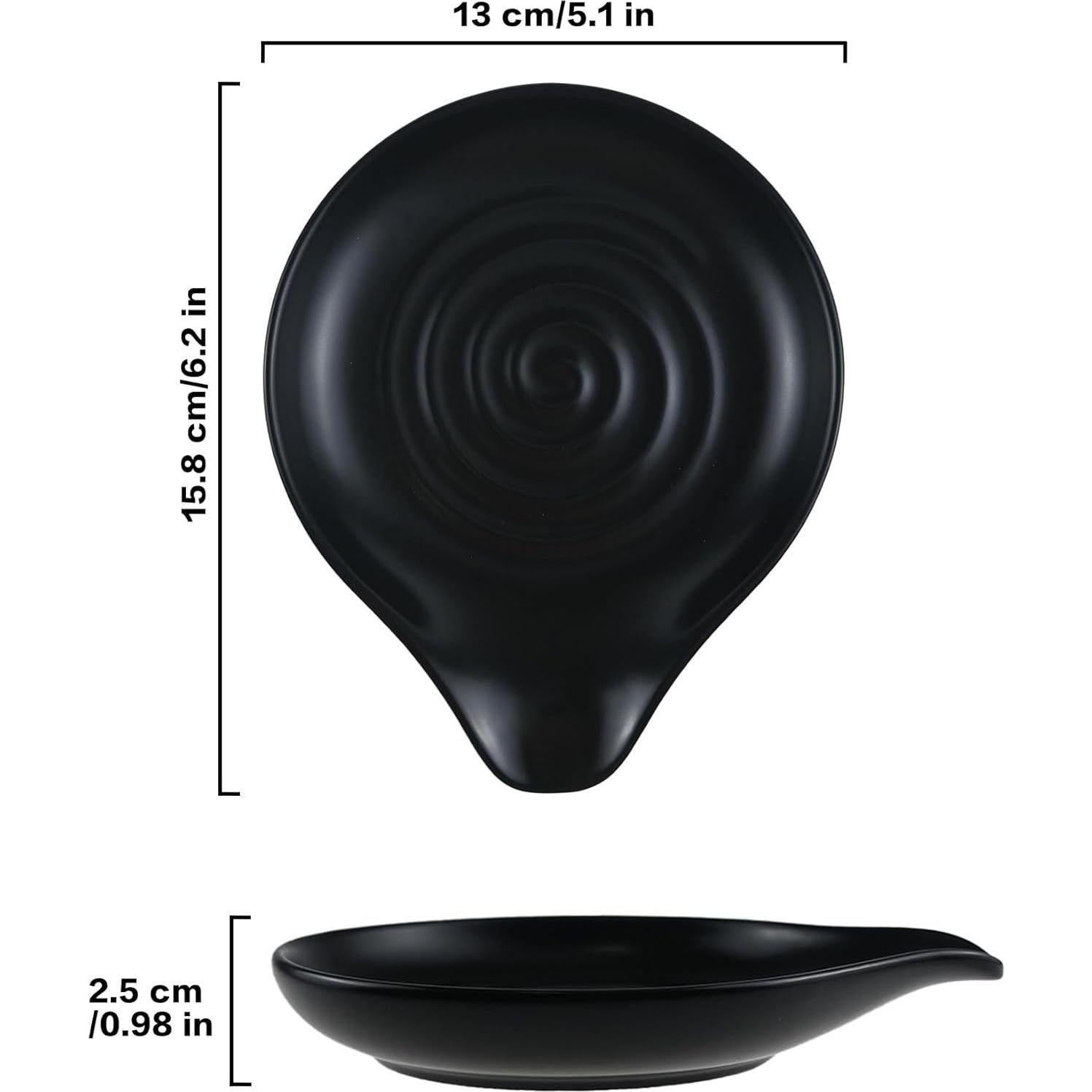 Soporte para Cucharas de Cerámica YINPIXUS Negro 15.8 cm