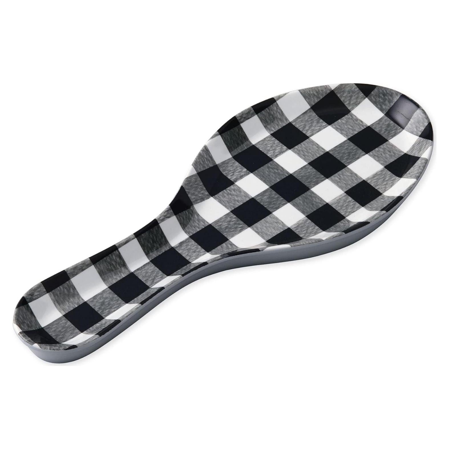Reposapucheros de Melamina UPware Gingham Negro 24.4 cm