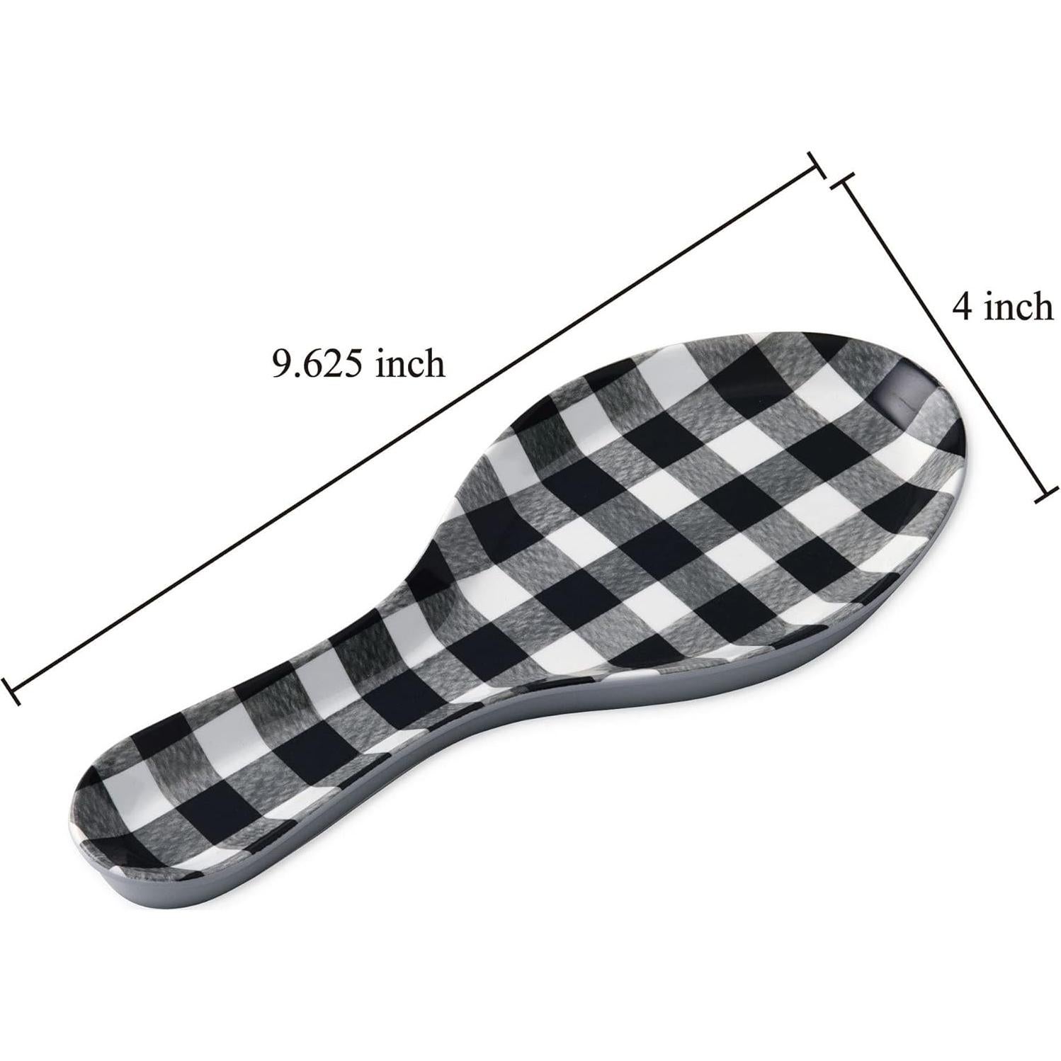 Reposapucheros de Melamina UPware Gingham Negro 24.4 cm