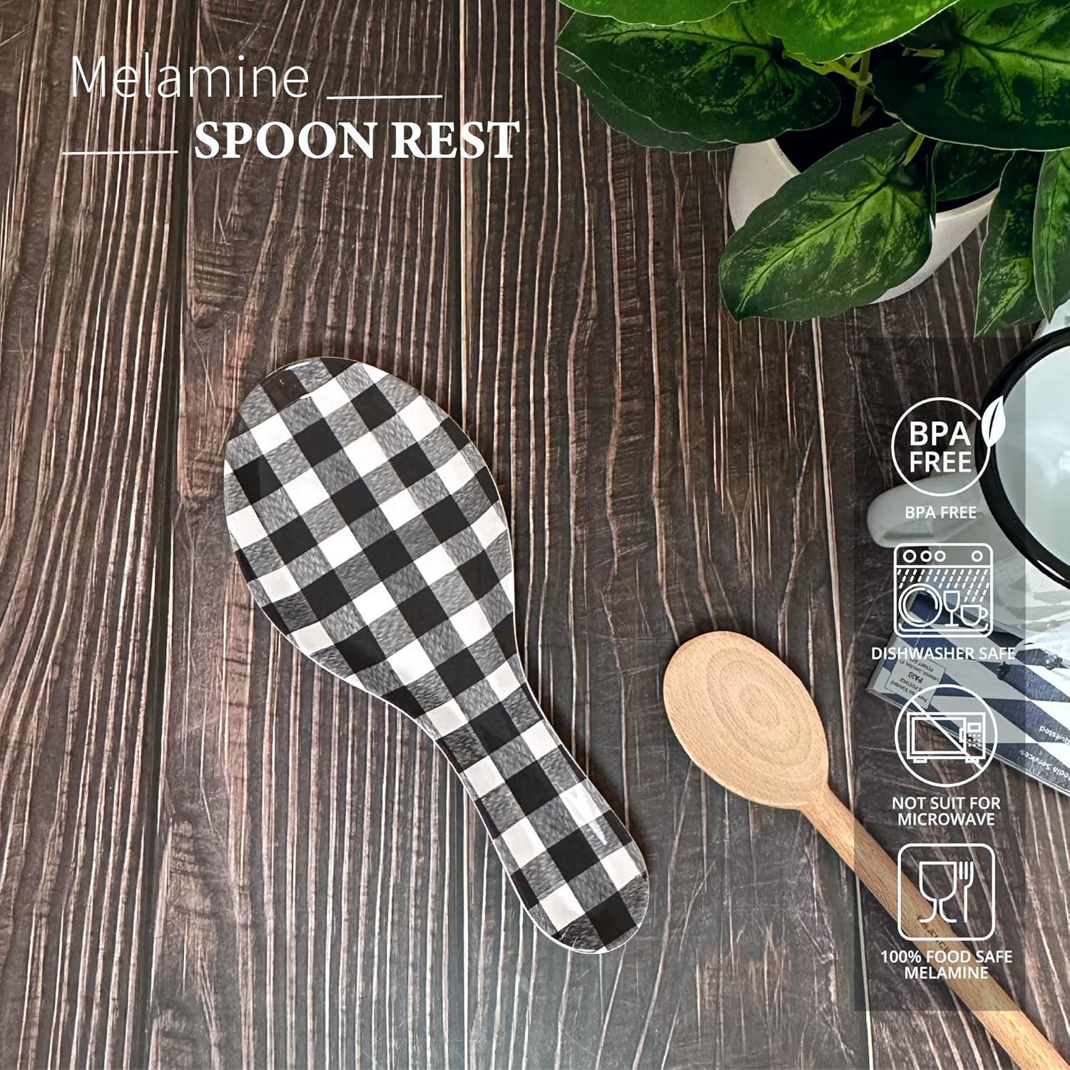 Reposapucheros de Melamina UPware Gingham Negro 24.4 cm