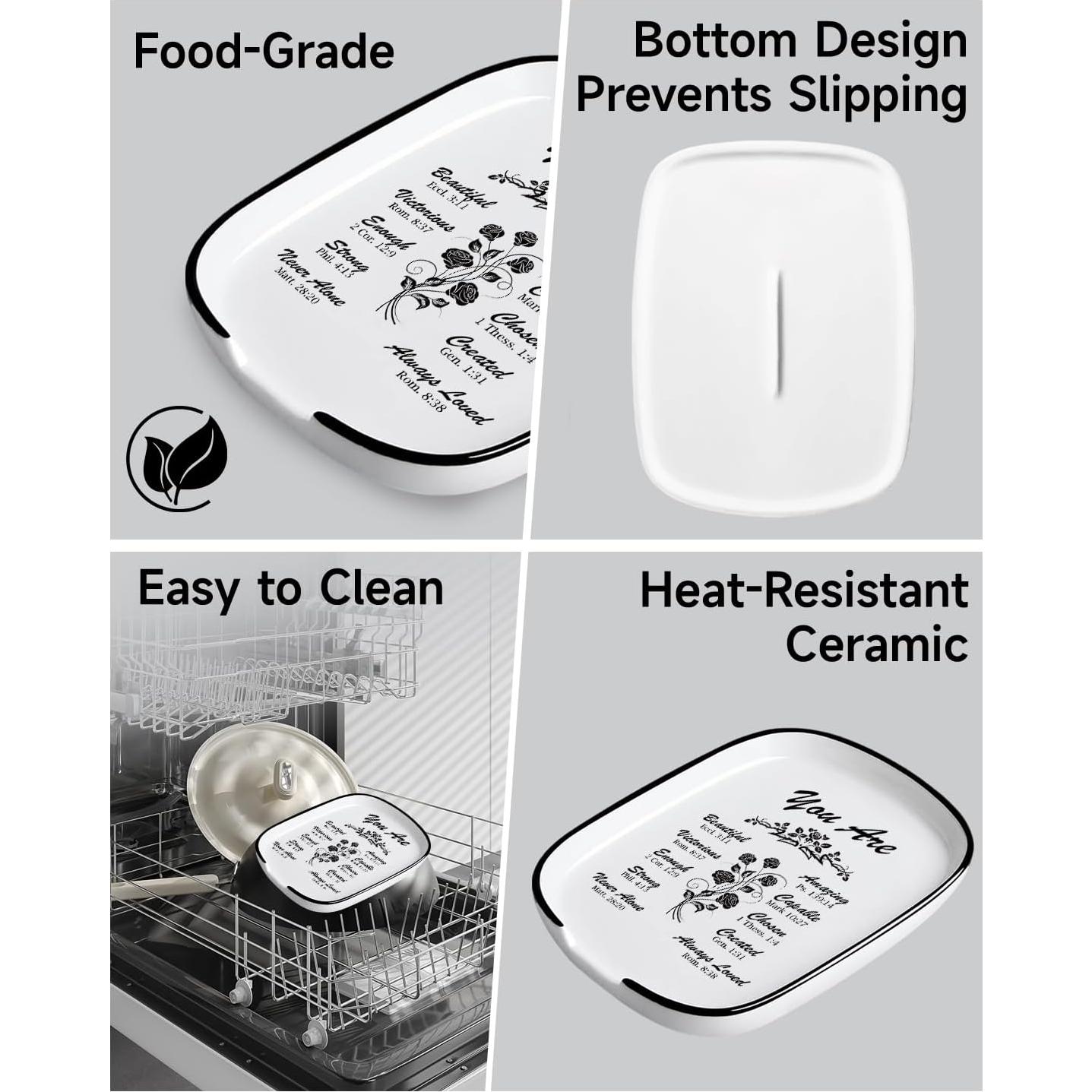 Soporte para Cucharas de Cerámica MBRUH 29.21x12.7cm Rústico