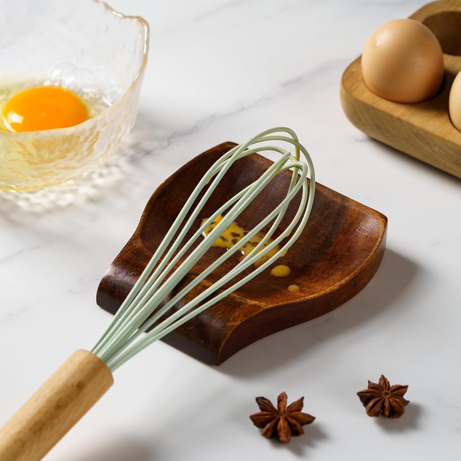 Soporte para cuchara de madera de acacia Tvvtuww
