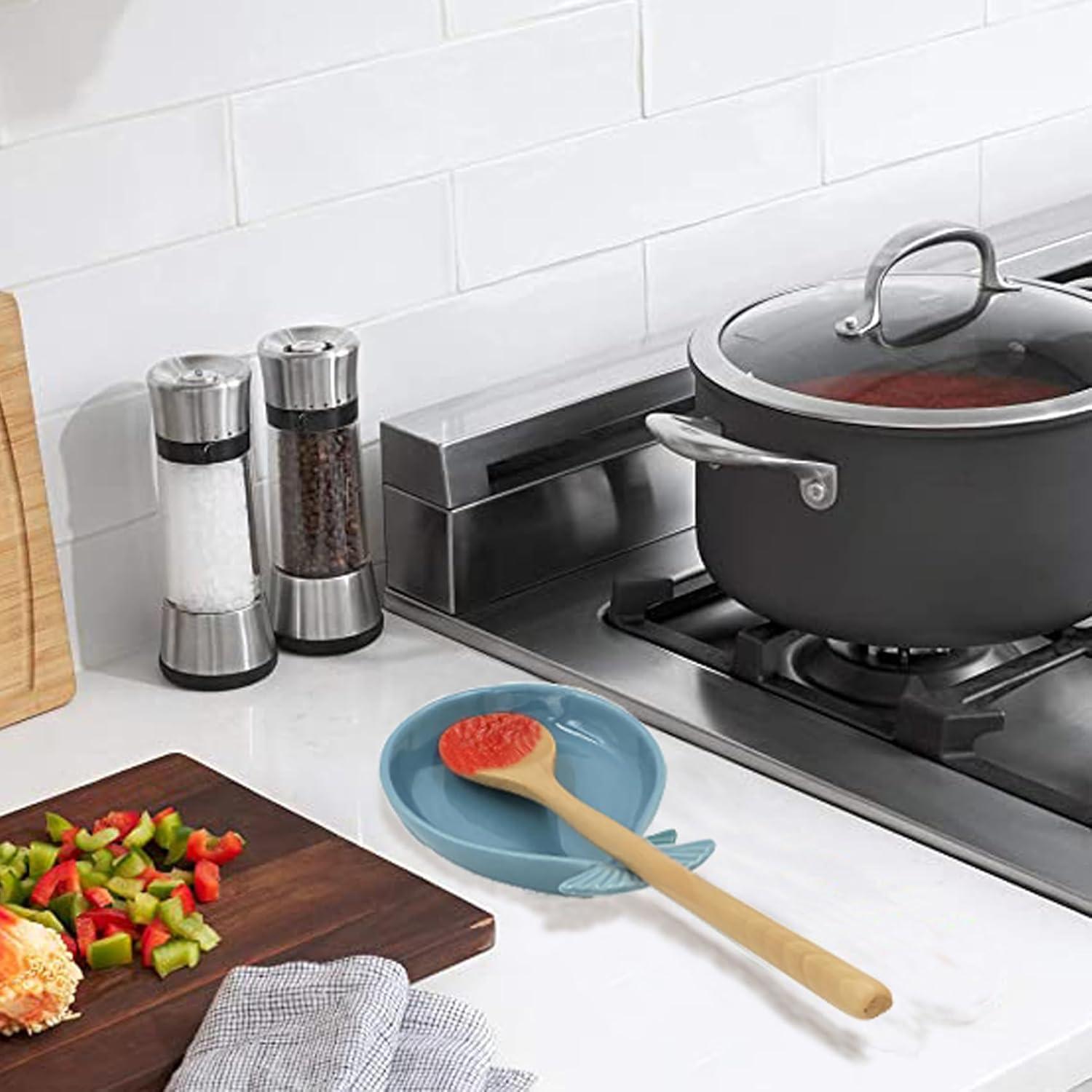 Reposap cucharas de cerámica Aqua forma ballena 19.8x12.2 cm