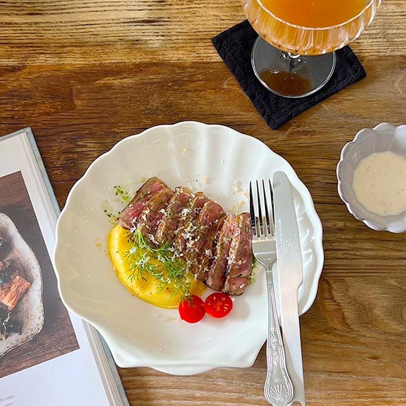 Soporte de Cuchara de Cerámica MDFAYE en Forma de Concha 15.24 cm