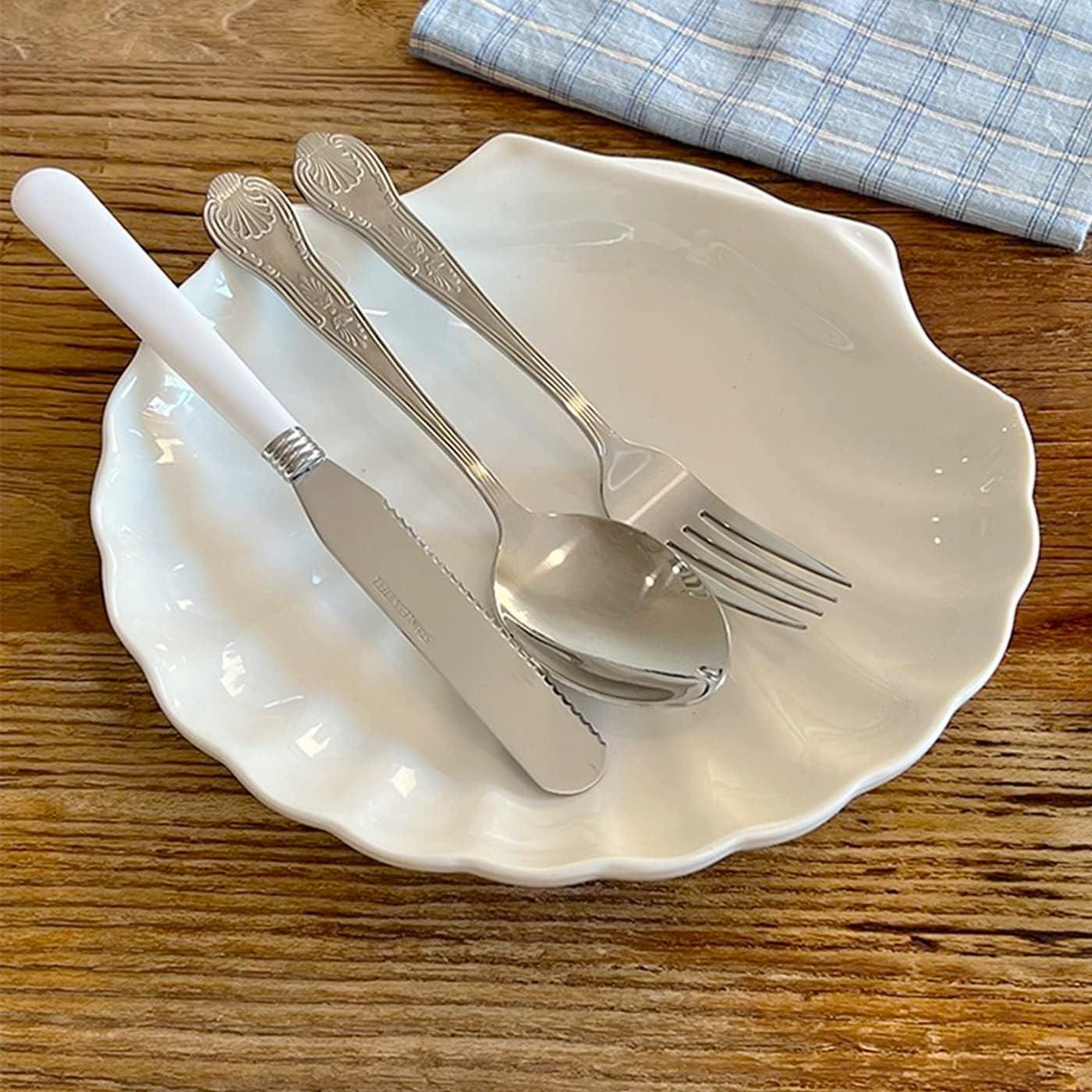 Soporte de Cuchara de Cerámica MDFAYE en Forma de Concha 15.24 cm