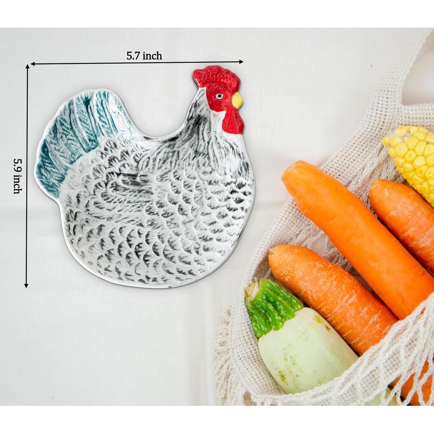 Soporte para cuchara de cerámica gallo colorido Meitao