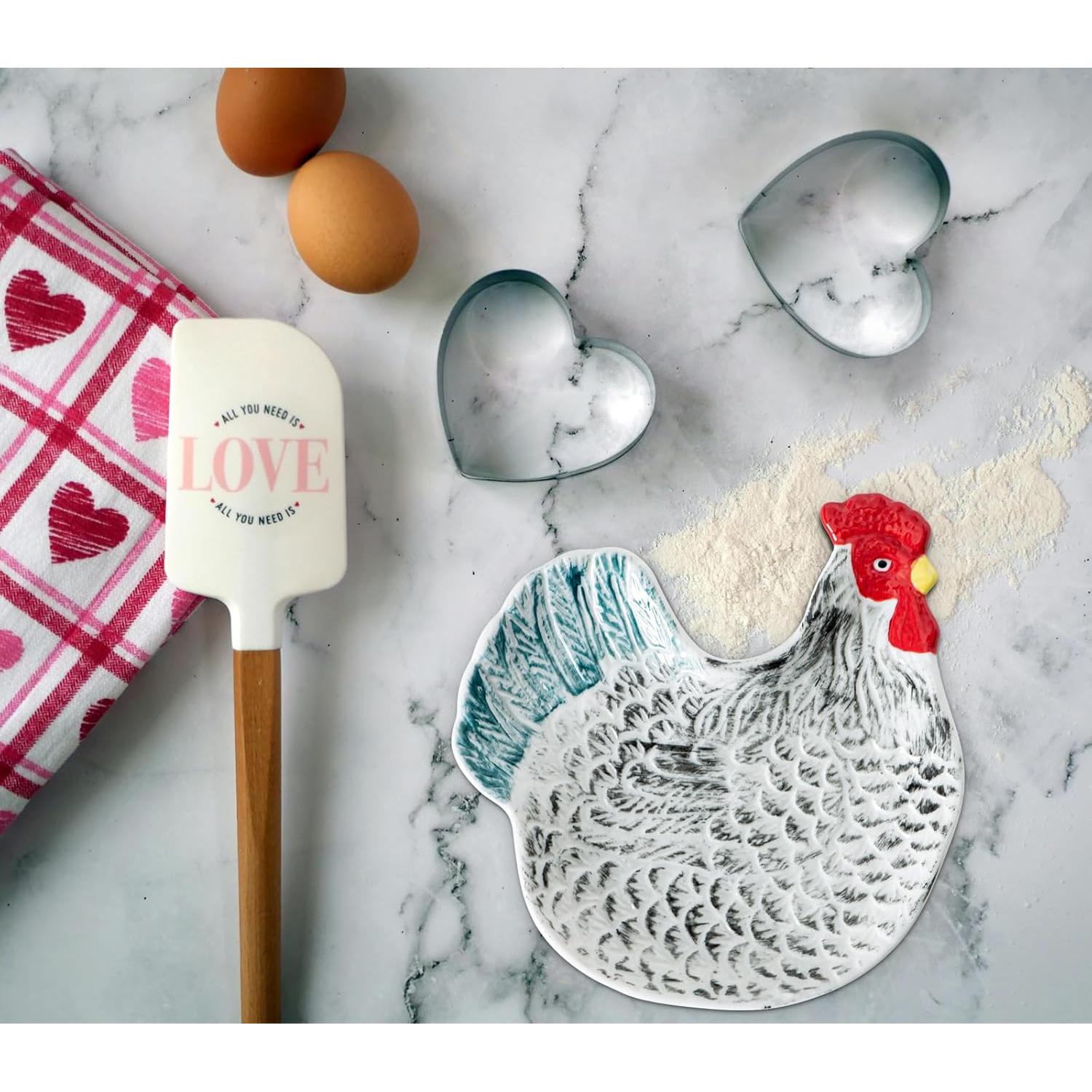 Soporte para cuchara de cerámica gallo colorido Meitao