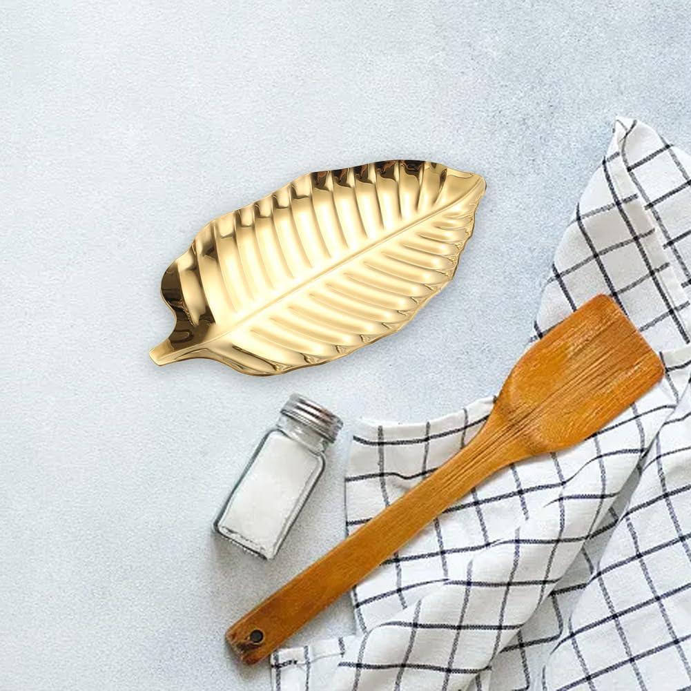 Soporte para Cuchara Dorado Tookie de Acero Inoxidable 17x9.3cm