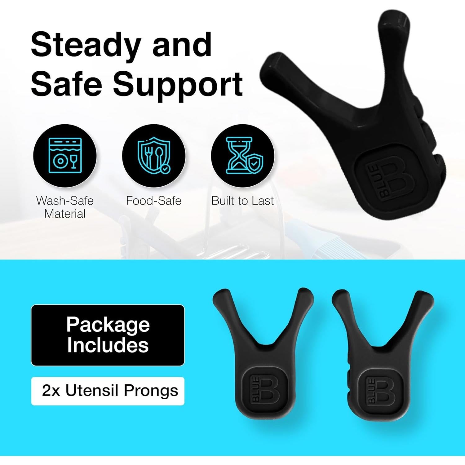 Soporte para Cuchara de Silicona Blue Bosti 2PK Negro