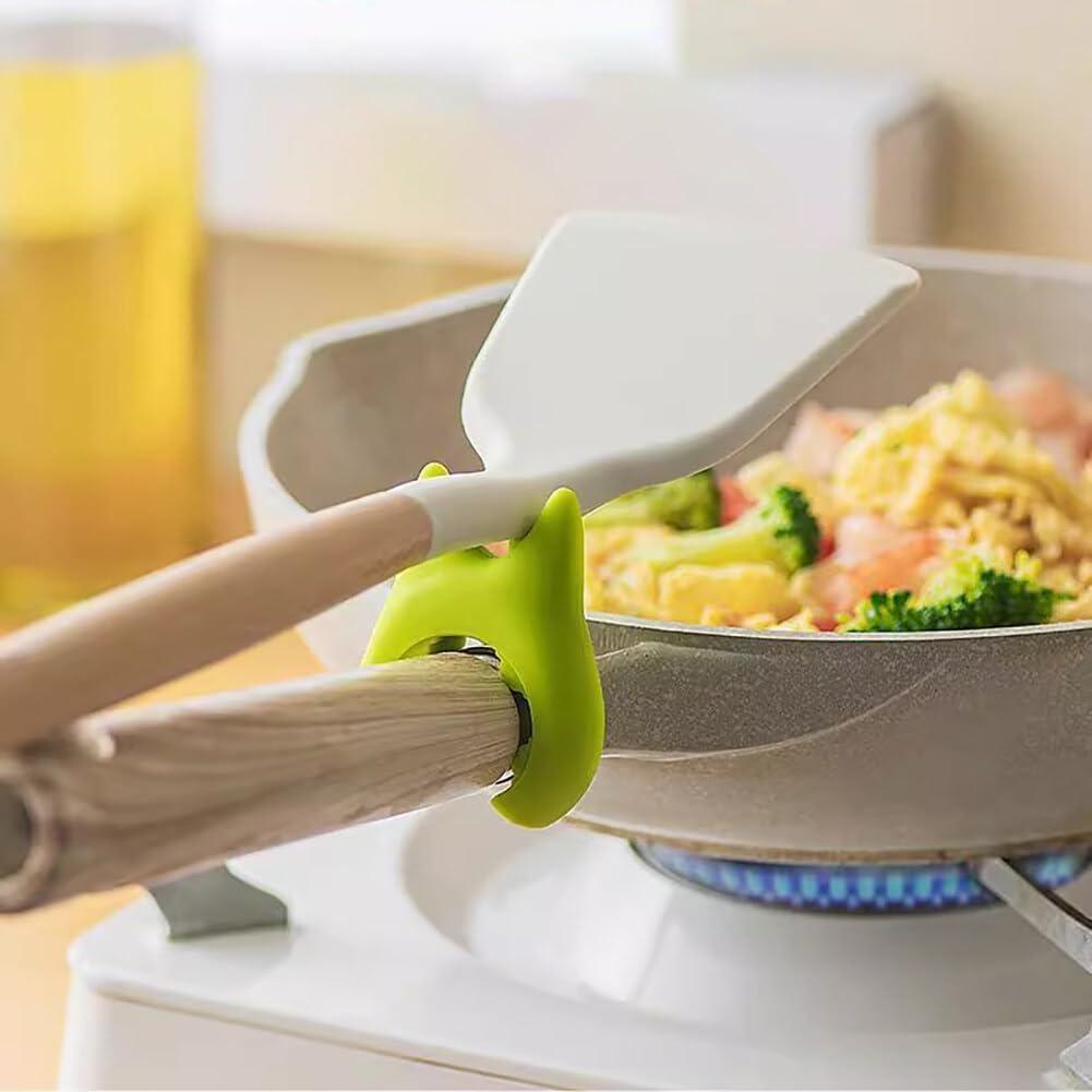 10 Soportes de Cuchara de Silicona EUBUY para Olla Caliente