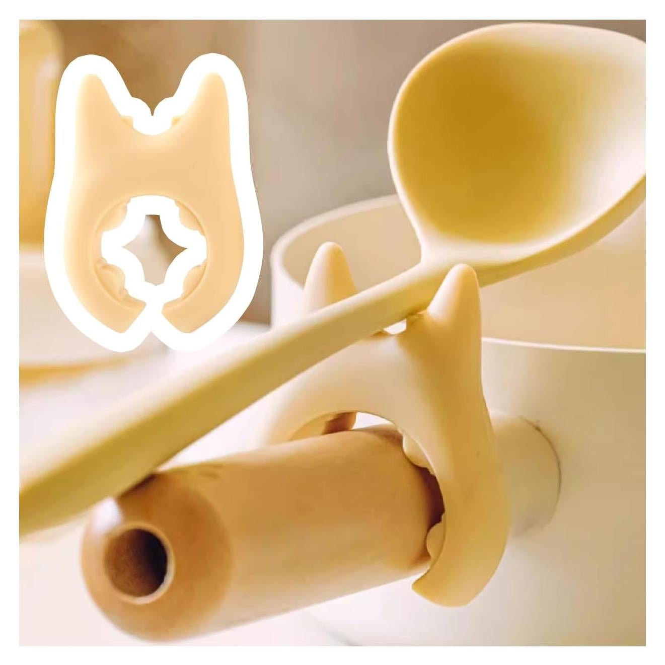 Soporte de Cuchara de Silicona WAYUTO - 2 Piezas, 6.2x4.3 cm