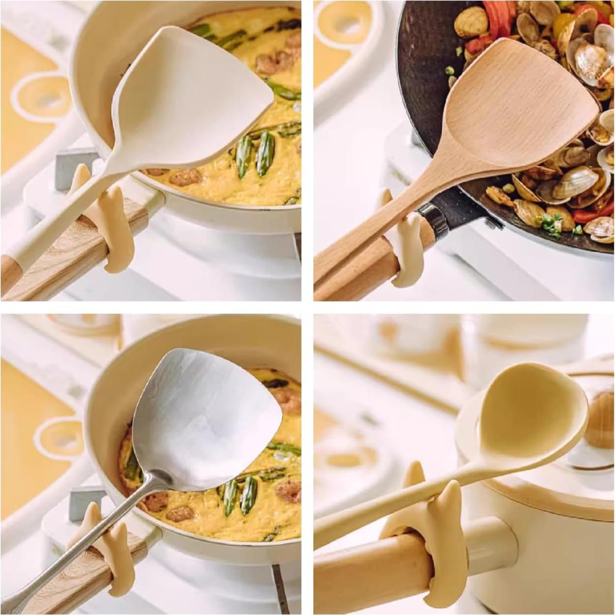 Soporte de Cuchara de Silicona WAYUTO - 2 Piezas, 6.2x4.3 cm