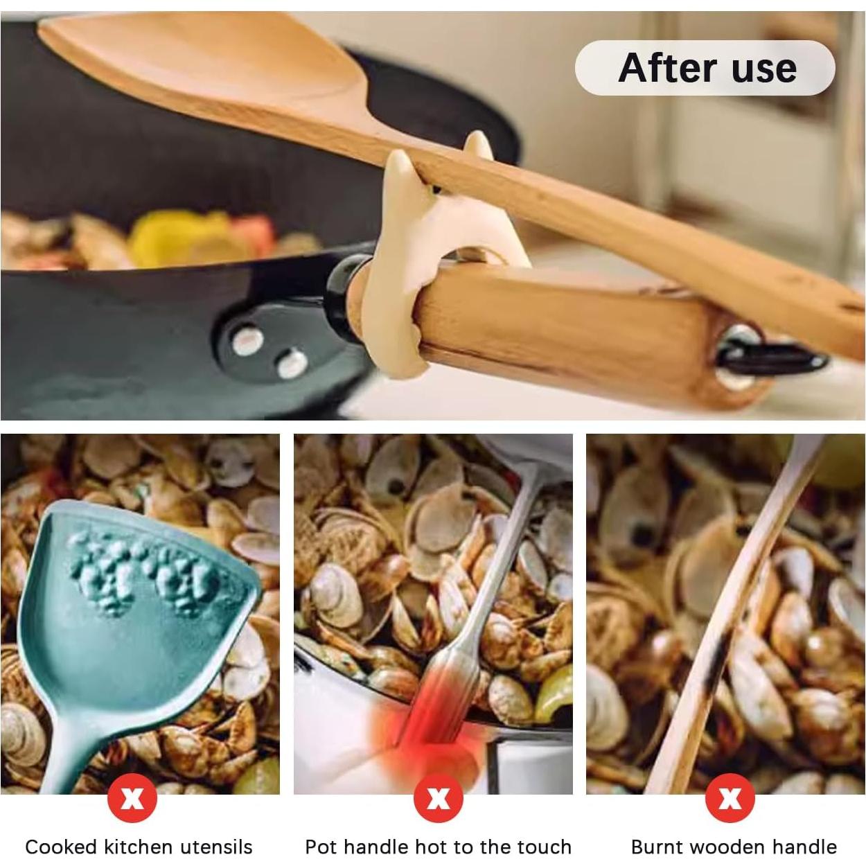 Soporte de Cuchara de Silicona WAYUTO - 2 Piezas, 6.2x4.3 cm