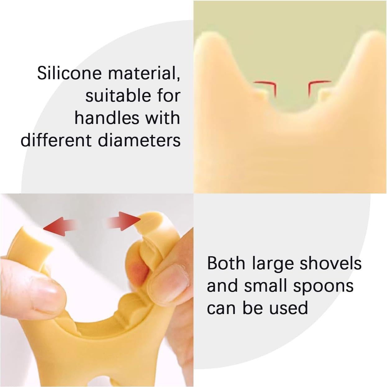 Soporte de Cuchara de Silicona WAYUTO - 2 Piezas, 6.2x4.3 cm