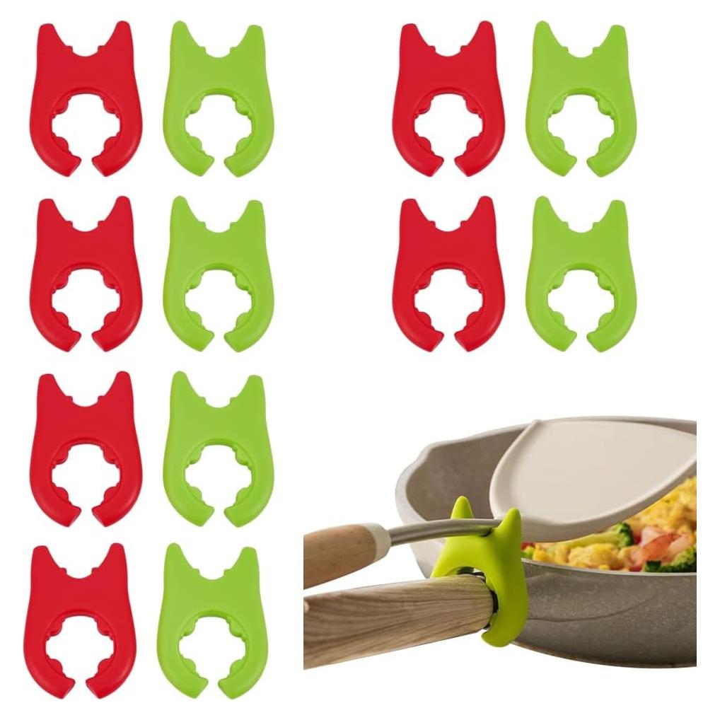 Soporte para Cucharas de Olla Silicona HOBBIESAY 12Pcs 2 Colores