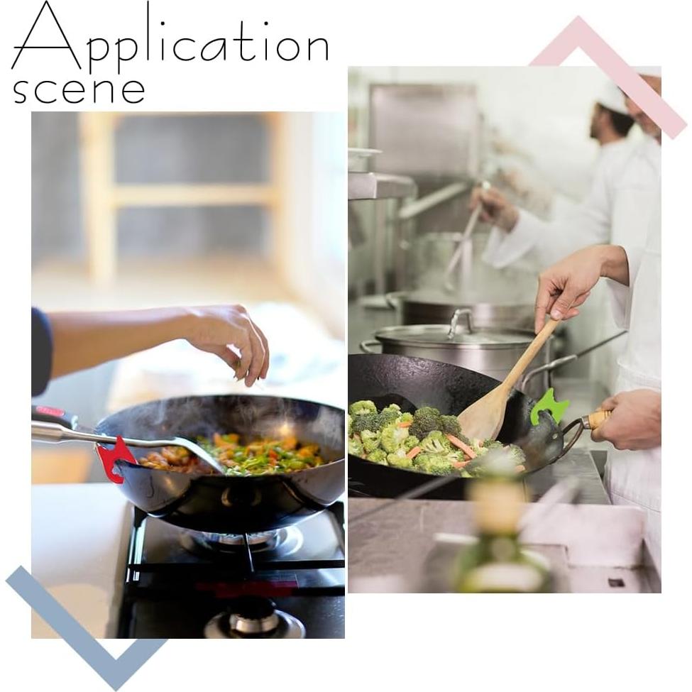 Soporte para Cucharas de Olla Silicona HOBBIESAY 12Pcs 2 Colores