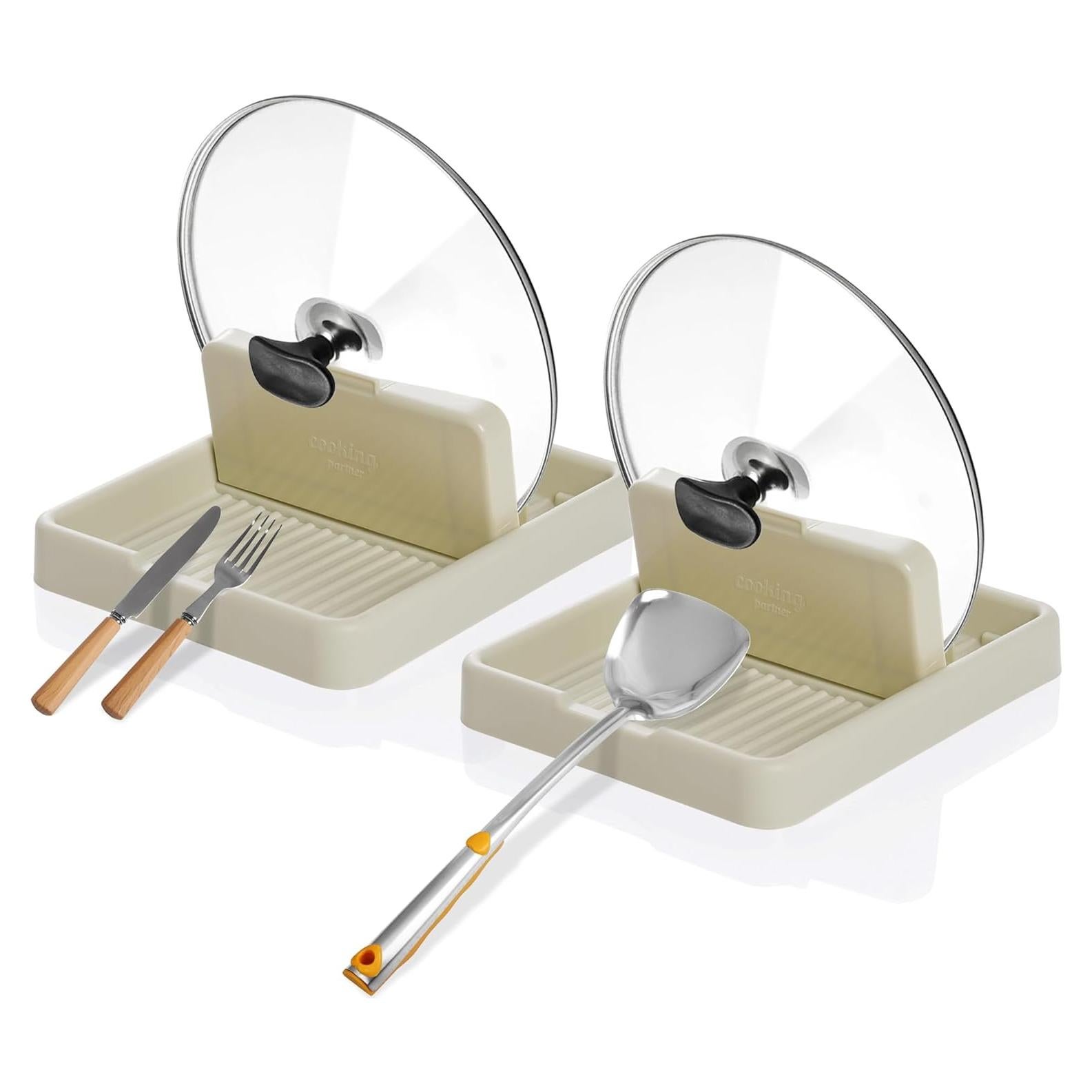 Soporte para Cuchara y Tapa Yymobt - 2 Piezas Beige