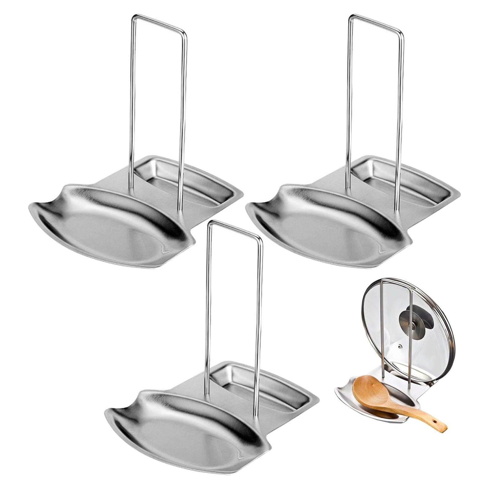 Soporte para Tapas y Cucharas Lawei - 3 Piezas Acero Inoxidable
