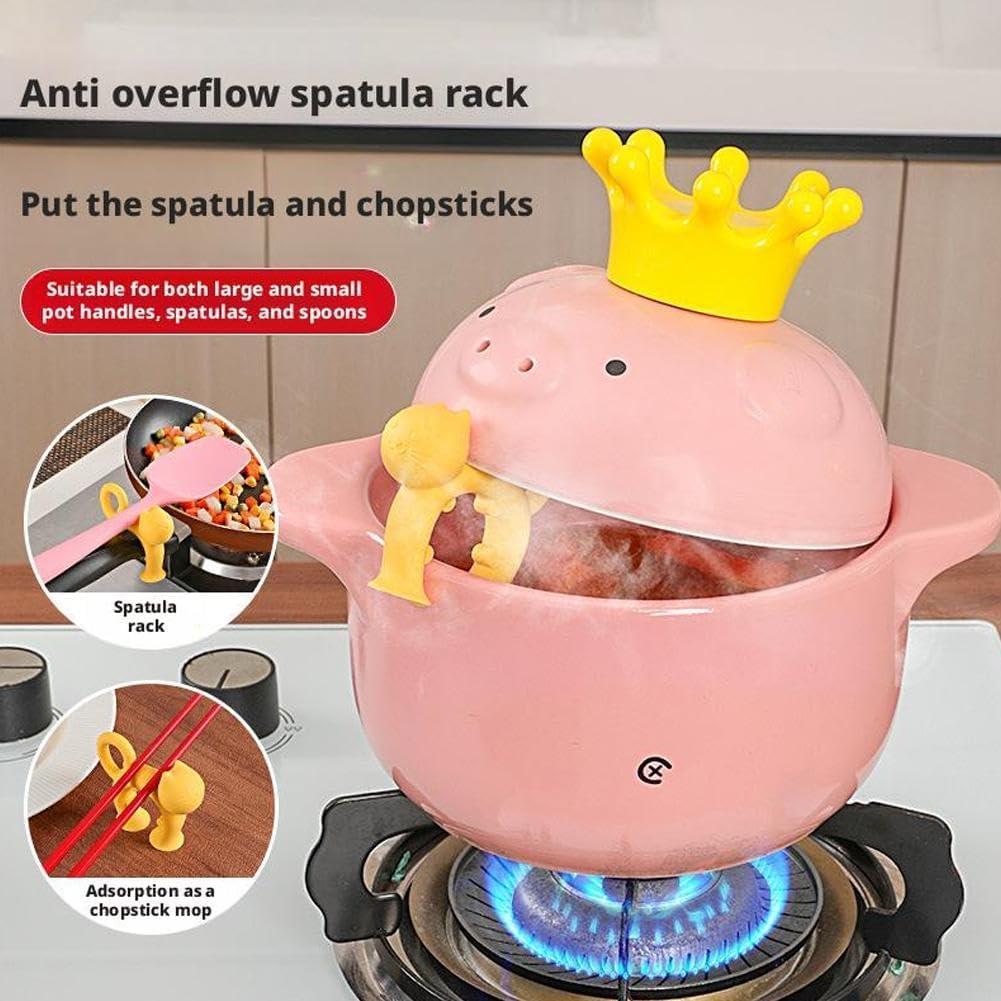 Soporte de Silicona para Cuchara en Forma de Gato 2Pcs