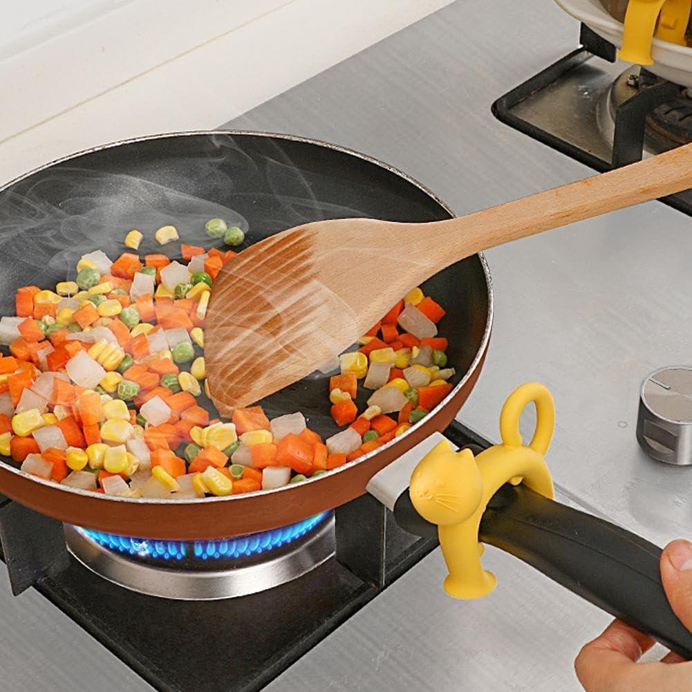 Soporte de Silicona para Cuchara en Forma de Gato 2Pcs