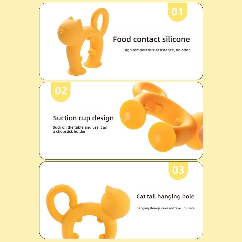 Soporte de Silicona para Cuchara en Forma de Gato 2Pcs