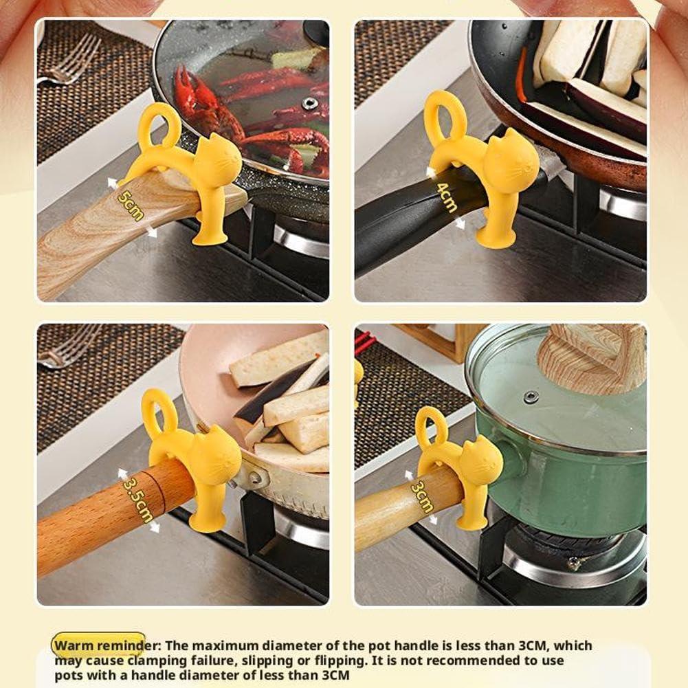 Soporte de Silicona para Cuchara en Forma de Gato 2Pcs