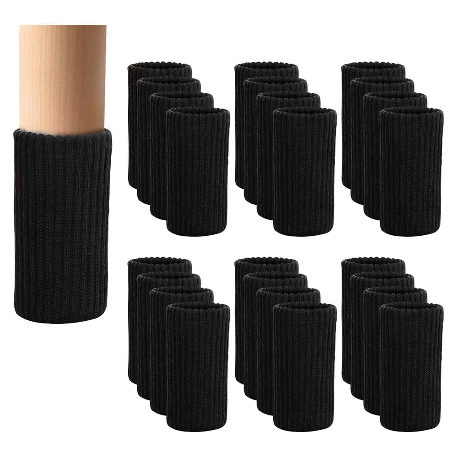 24 Calcetines Protectores para Patas de Muebles BLENDNEW - Negros