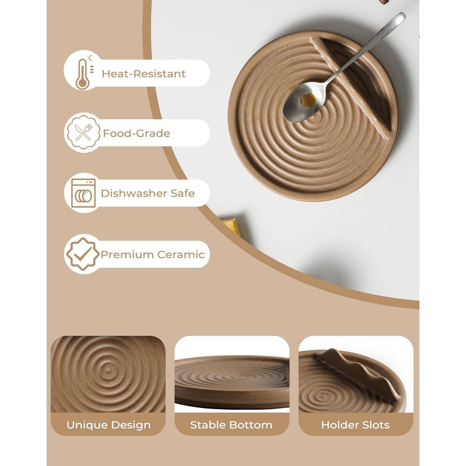 Soporte para Cucharas de Cerámica KOKUNKA Marrón 15 cm