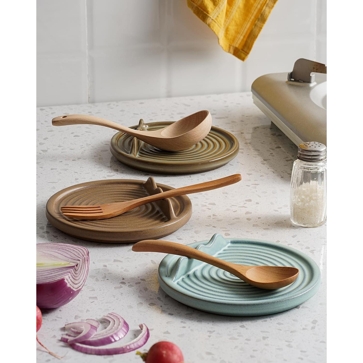 Soporte para Cucharas de Cerámica KOKUNKA Marrón 15 cm